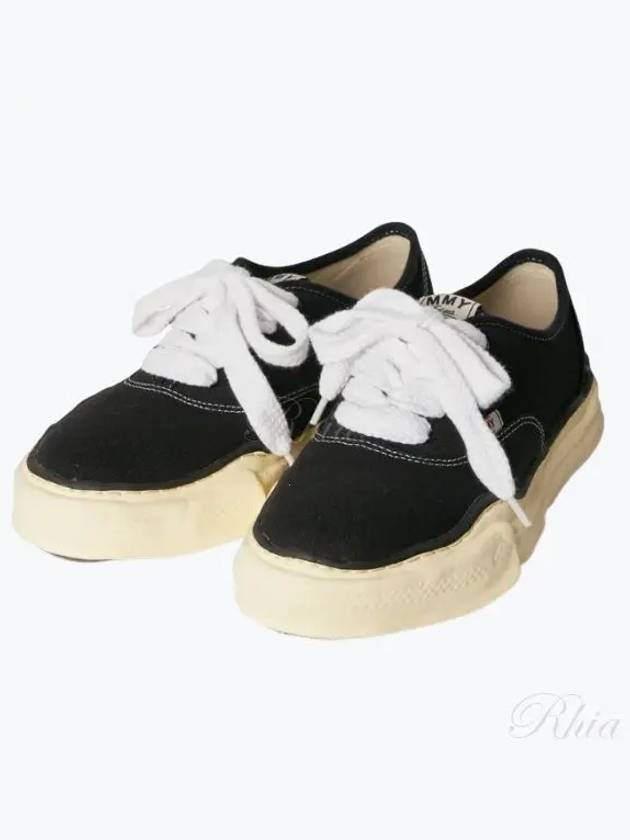 A09FW735 Black Baker OG Sole Canvas Low Top Sneakers - MIHARA YASUHIRO - BALAAN 1