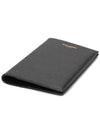 Logo Print Leather Card Wallet Black - SAINT LAURENT - BALAAN 4