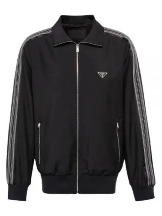 Men's Wool Mohair Blouson Track Jacket Black - PRADA - BALAAN 2