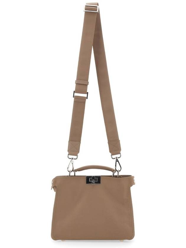 Peekaboo Nylon Shoulder Bag Beige - FENDI - BALAAN 7