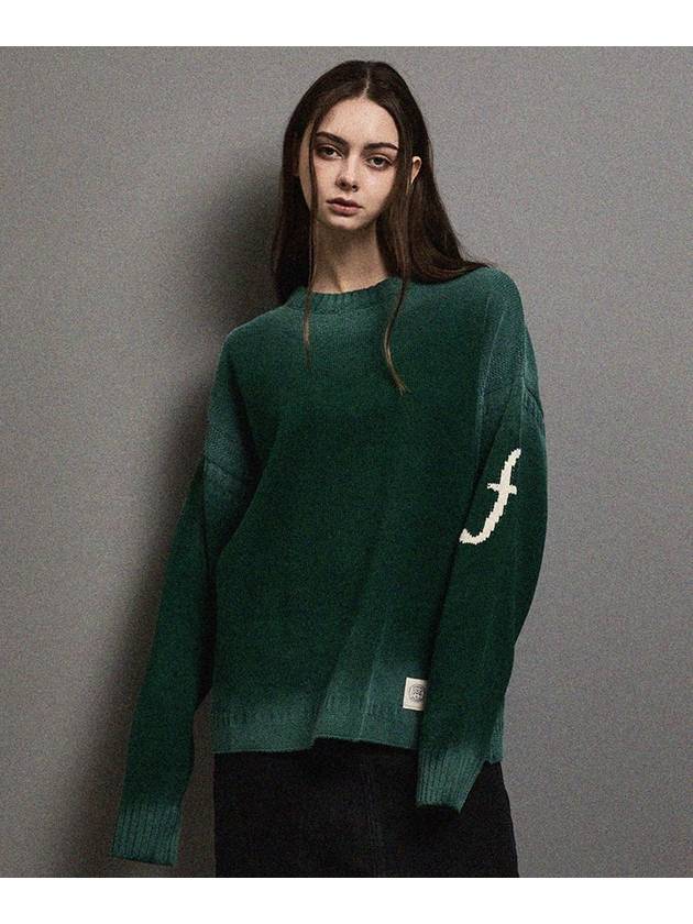 Vintage Washed Eprogo Round Pullover Green - FFEFF STUDIO - BALAAN 3