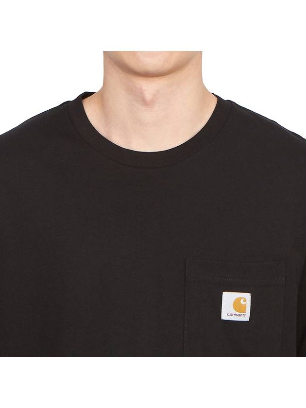 Pocket Short Sleeve T-Shirt Black - CARHARTT WIP - BALAAN 6