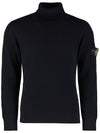 Wappen Patch Wool Turtleneck Black - STONE ISLAND - BALAAN 1