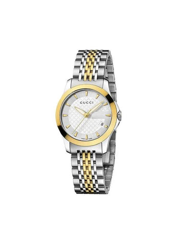 G Timeless Metal Quartz 27mm Watch Silver - GUCCI - BALAAN 1