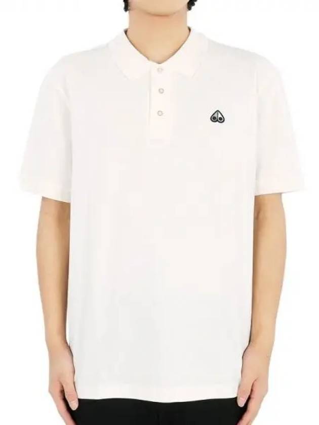 Embroidered Logo Short Sleeve Polo Shirt Ivory - MOOSE KNUCKLES - BALAAN 2