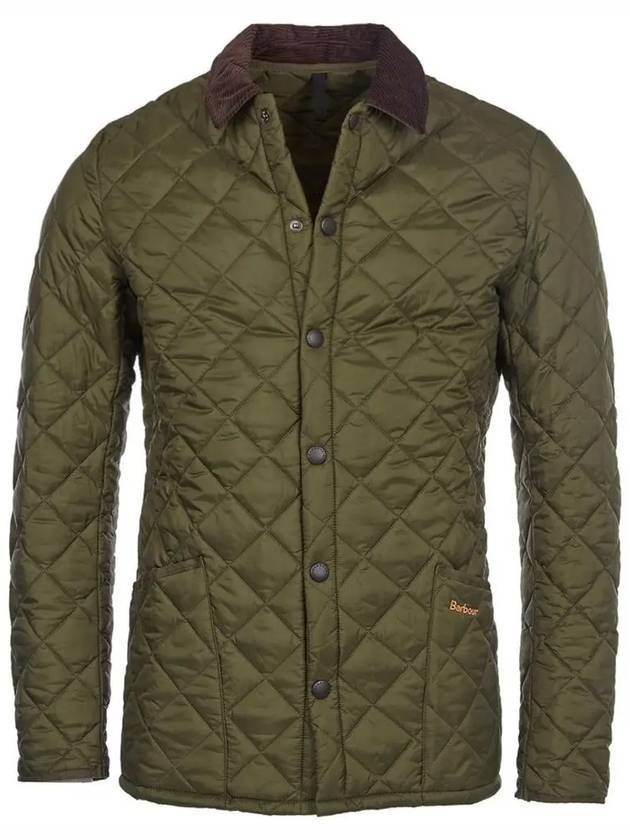Men's Heritage Liddesdale Quilted Jacket Olive - BARBOUR - BALAAN 3