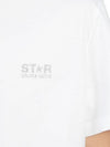 Men's Gold Star Glitter Logo Short Sleeve T-Shirt White - GOLDEN GOOSE - BALAAN 9