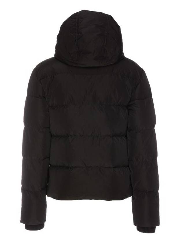 Men's Camo Logo Printing Hooded Padding Black - DSQUARED2 - BALAAN 3