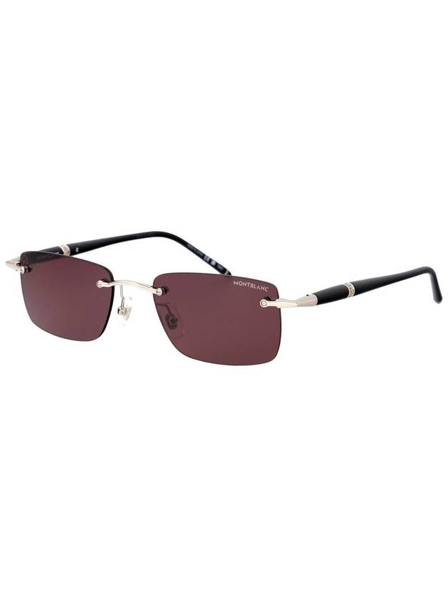 Sunglasses MB0344S 002 SILVER BLACK VIOLET - MONTBLANC - BALAAN 3