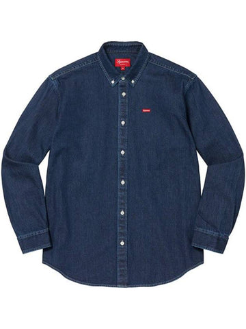 Small Box Denim Long Sleeve Shirt Blue - SUPREME - BALAAN 1