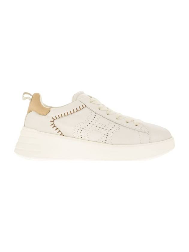 Rebel Leather Low-Top Sneakers Ivory - HOGAN - BALAAN 1