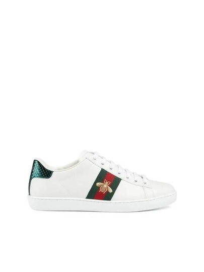 Ace Bee Embroidered Low Top Sneakers White - GUCCI - BALAAN 2