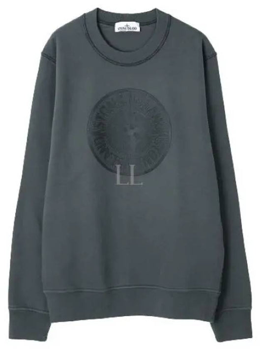 Men's Industrial One Print Sweatshirt Grey - STONE ISLAND - BALAAN 2