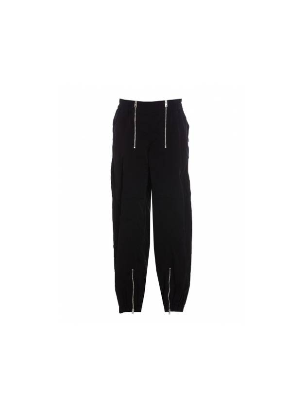 Zipper Detail Nylon Track Pants Black - BOTTEGA VENETA - BALAAN 1