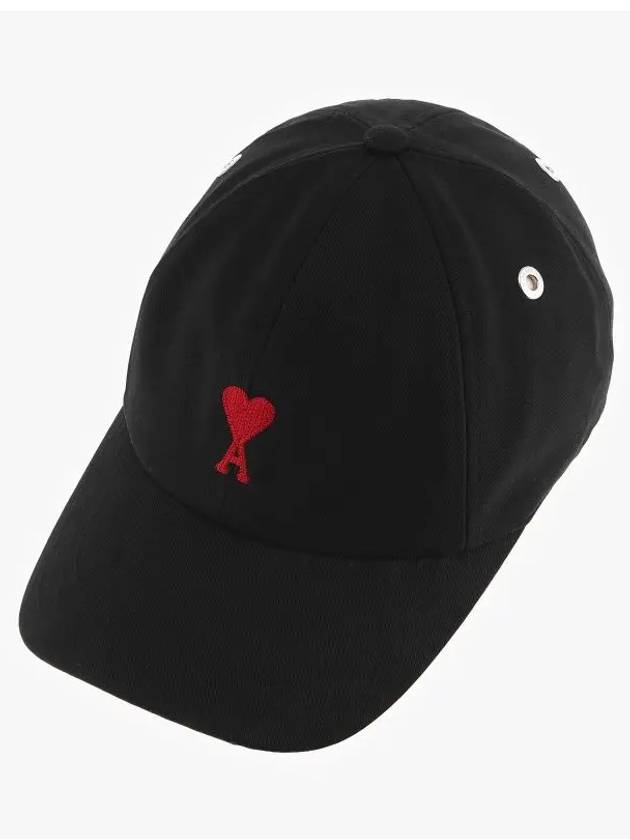 De Coeur Embroidered Logo Ball Cap Black - AMI - BALAAN 4