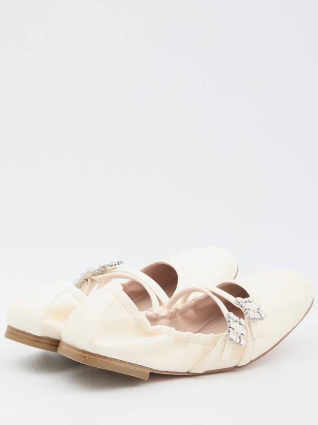 Mary Janes Leather Flats Off White - ROGER VIVIER - BALAAN 4