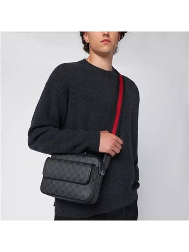 Small GG Supreme Canvas Cross Bag Black - GUCCI - BALAAN 5