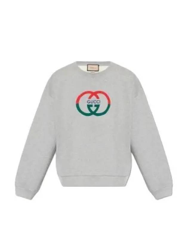 Cotton Jersey Printed Sweatshirt Grey - GUCCI - BALAAN 2