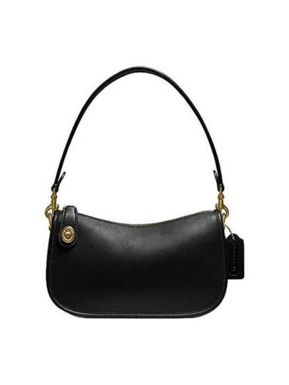 Swinger Leather Shoulder Bag Black - COACH - BALAAN 2