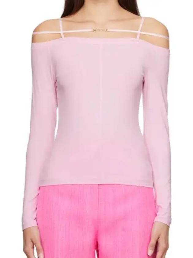 Women's Sierra Signature Long Sleeve T-Shirt Pink - JACQUEMUS - BALAAN 2