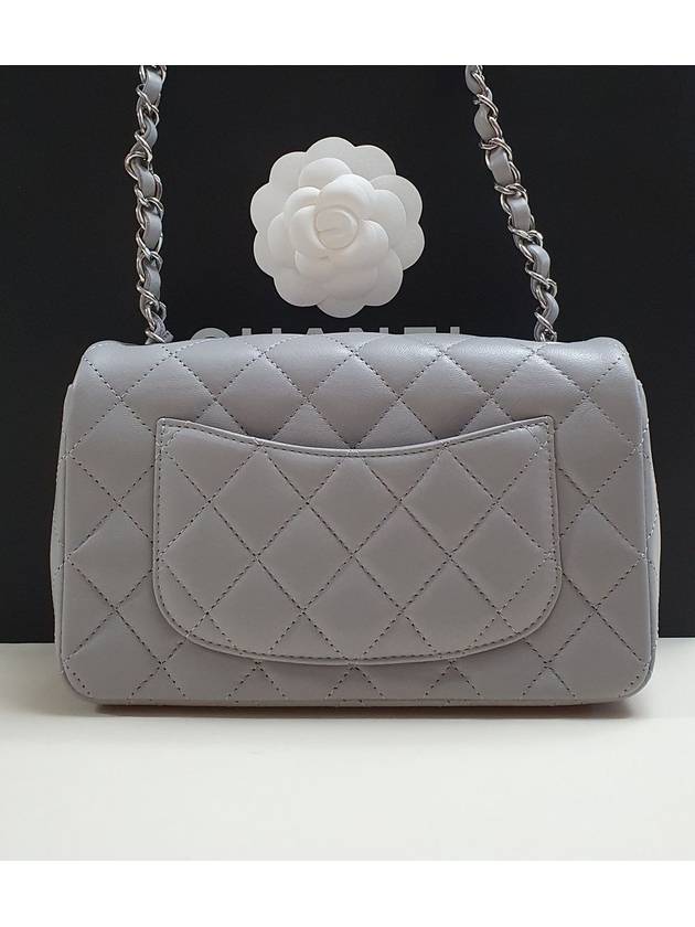 Classic Lambskin Mini Shoulder Bag Light Grey - CHANEL - BALAAN 3