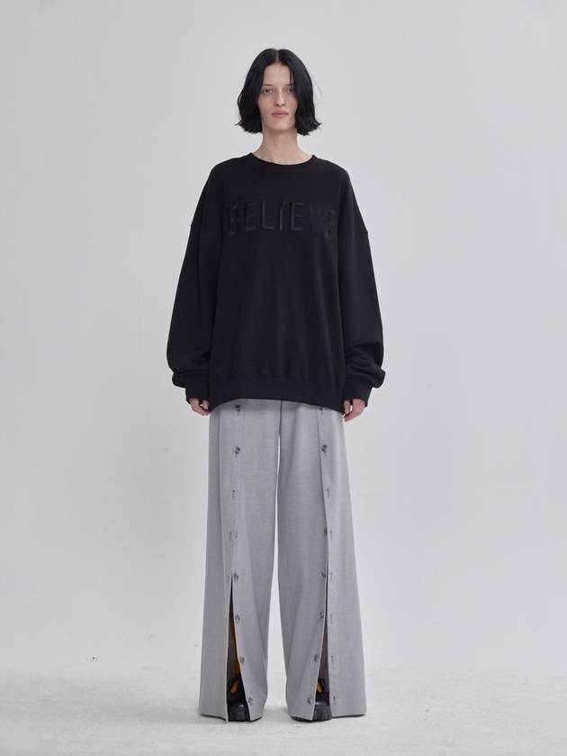 Believ Embroidery Sweatshirt Black - LIE - BALAAN 2