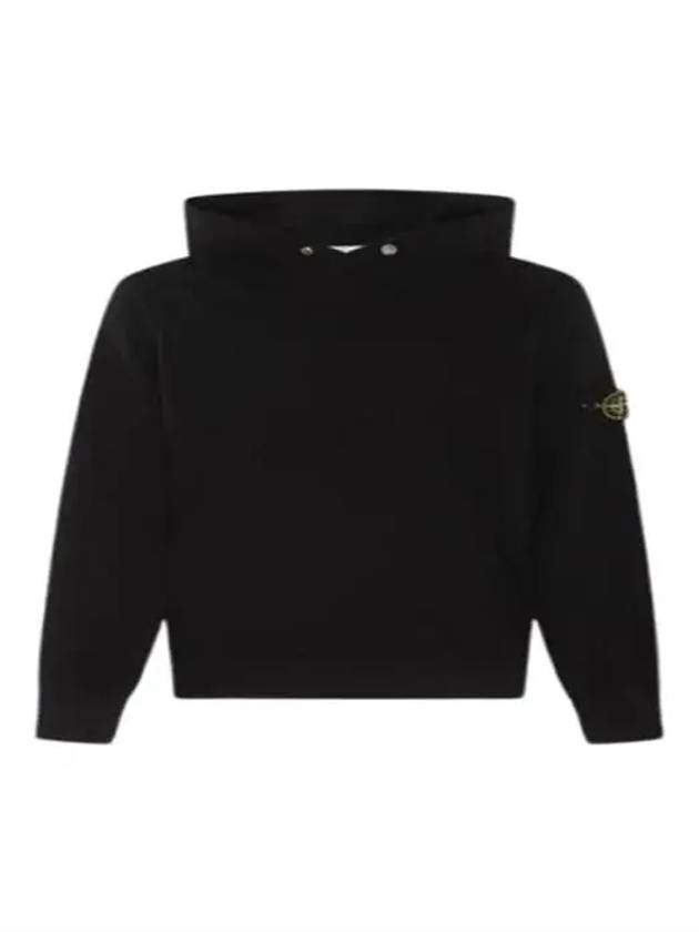 Compass Badge Cotton Hoodie Black - STONE ISLAND - BALAAN 2