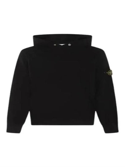 Compass Badge Cotton Hoodie Black - STONE ISLAND - BALAAN 2