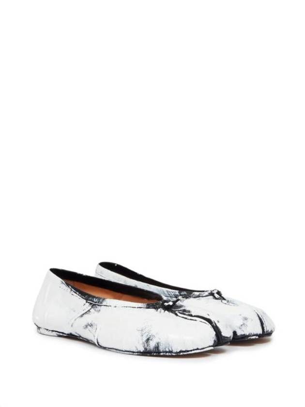 Tabi Leather Ballerina Flat Shoes White - MAISON MARGIELA - BALAAN 3