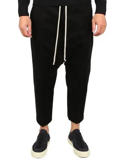 Drawstring Cropped Baggy Pants Black - RICK OWENS - BALAAN 2