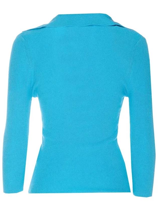 ORB Polo Cashmere Knit Top Blue - VIVIENNE WESTWOOD - BALAAN 3