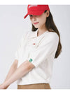 Wool touch collar neck short sleeve knit IVORY - MONBIRDIE GOLF - BALAAN 6