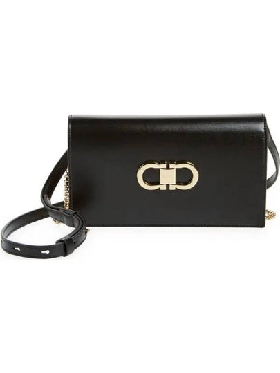 Double Gancini Mini Bag Black - SALVATORE FERRAGAMO - BALAAN 2