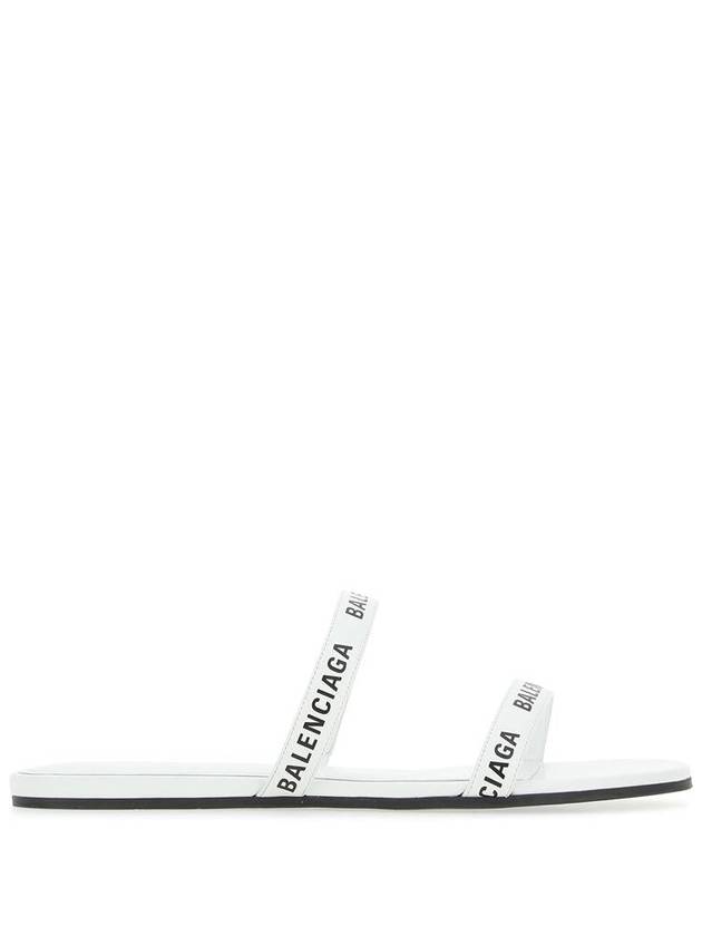 Logo Round Slippers White - BALENCIAGA - BALAAN 2