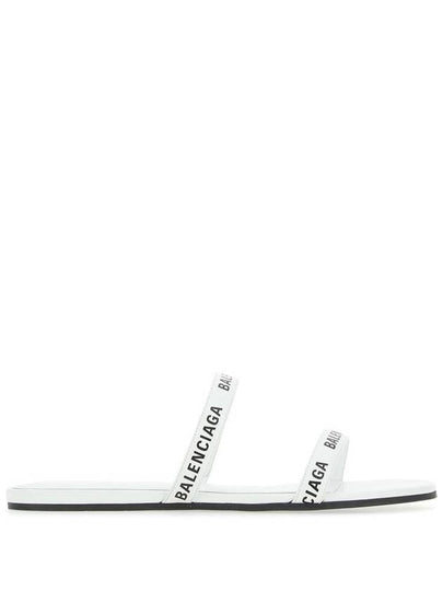 Logo Round Slippers White - BALENCIAGA - BALAAN 2