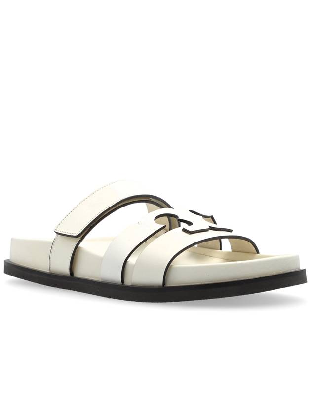 Tory Burch Leather Slides Ines, Women's, White - TORY BURCH - BALAAN 4