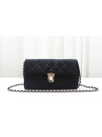 Tesuto Quilted Chain Cross Bag Black BP0584 - PRADA - BALAAN 1