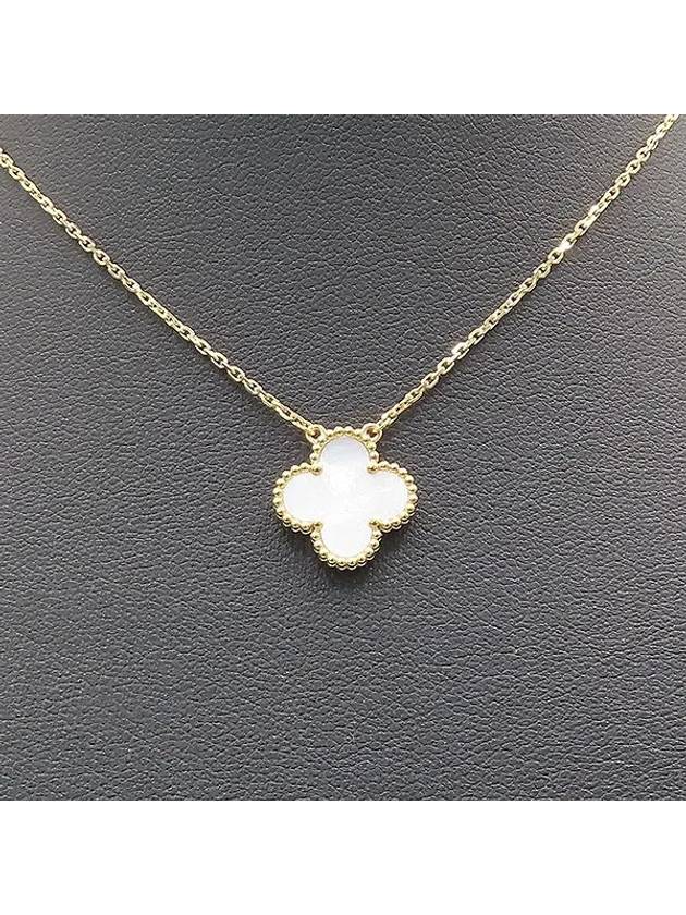 Van Cleef Arpels VCARA45900 White Mother of Pearl Vintage Alhambra Necklace - VANCLEEFARPELS - BALAAN 1