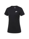 Women's NSW Club Short Sleeve T-Shirt Black - NIKE - BALAAN 4