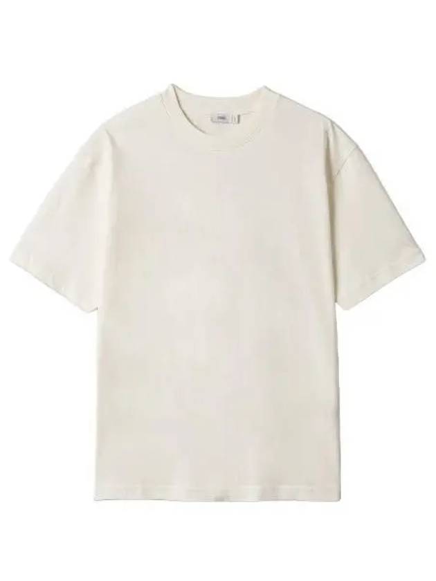 Printed Short Sleeve T Shirt Ivory Tee - CLOSED - BALAAN 1