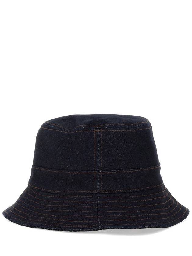 Denim Bucket Hat Black - GANNI - BALAAN 4