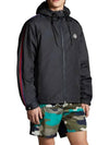 Men's Hattab Hooded Jacket Black - MONCLER - BALAAN 6