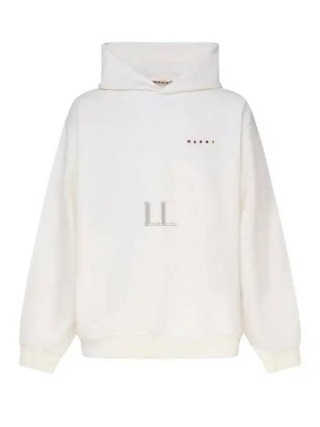 Logo Cotton Hooded Top White - MARNI - BALAAN 2