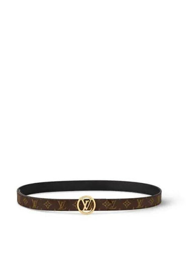 LV Circle 20MM Reversible Leather Belt Brown - LOUIS VUITTON - BALAAN 1