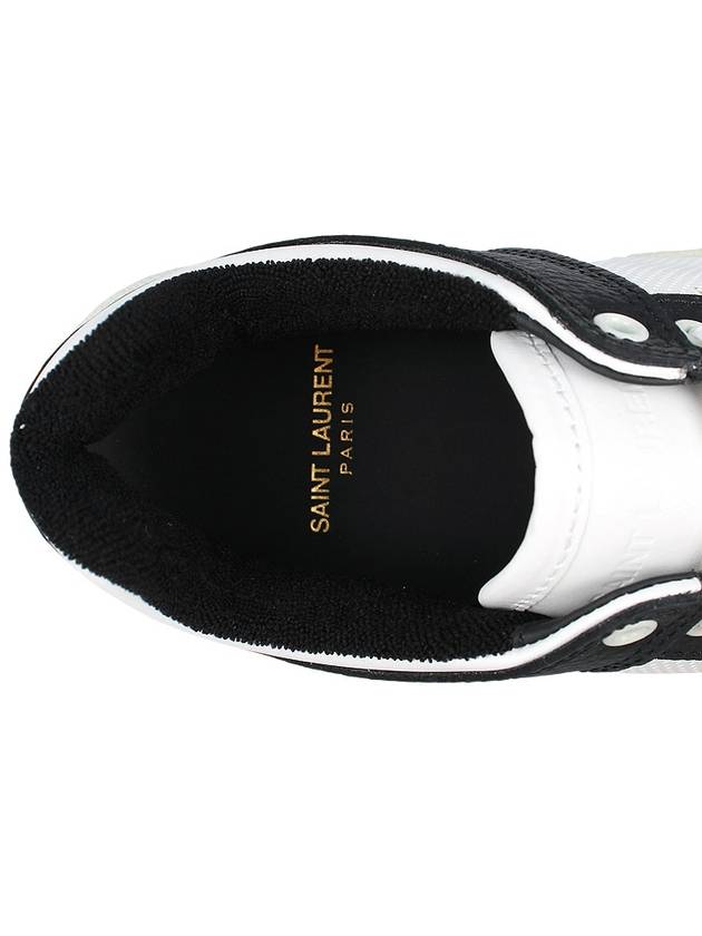 SL 61 Low Top Sneakers Black White - SAINT LAURENT - BALAAN 9