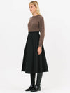 Front Tuck Flare Pleated Skirt Black - JUN BY JUN K - BALAAN 3