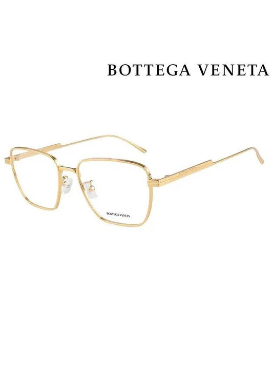 Eyewear Logo Temple Square Glasses Gold - BOTTEGA VENETA - BALAAN.
