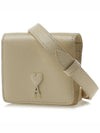 Heart Logo Strap Card Wallet Ivory - AMI - BALAAN 3