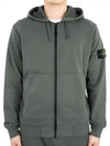 Logo Patch Cotton Fleece Hoodie Green - STONE ISLAND - BALAAN 2