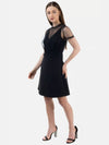 Silk wool lace XS size onepiece topclass black women's dress - VALENTINO - BALAAN 8